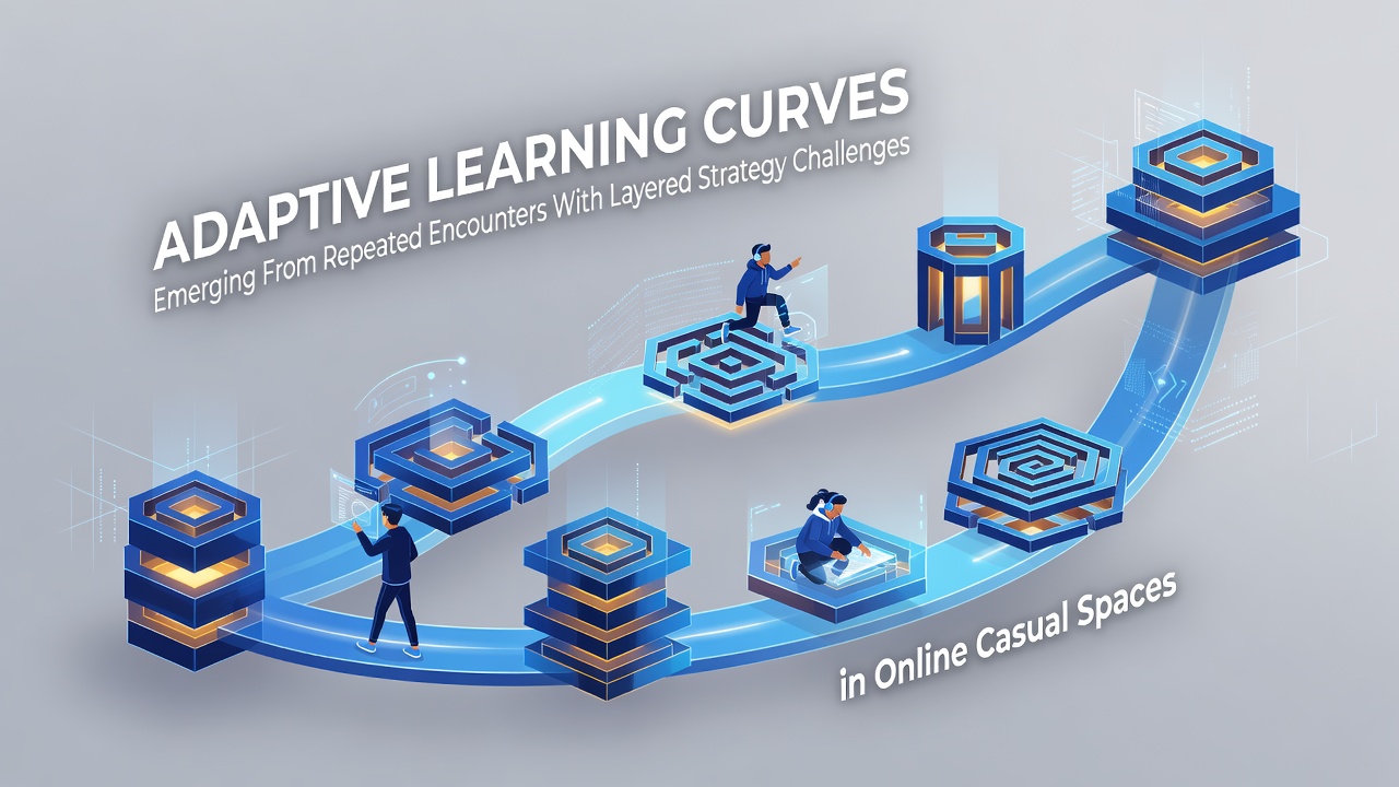 Players navigating multiple strategy layers in a casual browser game interface showing adaptive progression paths