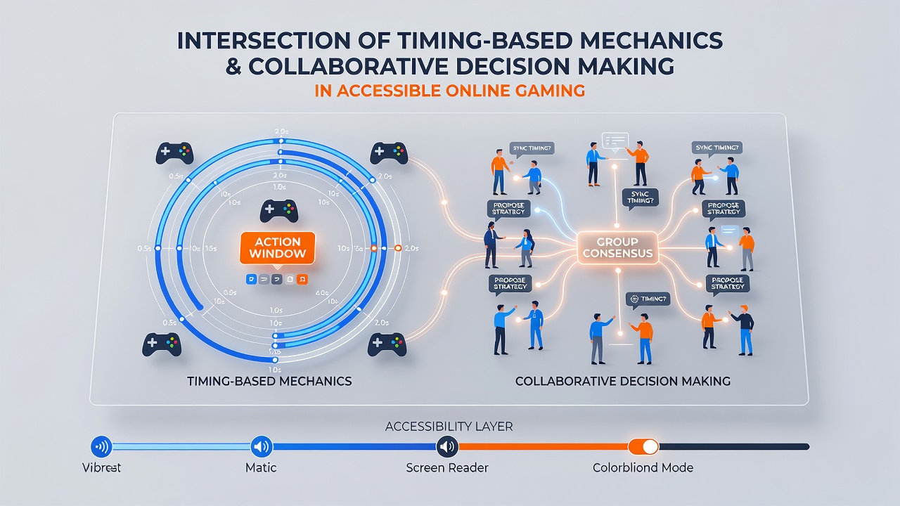 Team interface showing synchronized timers and decision prompts in an accessible multiplayer session