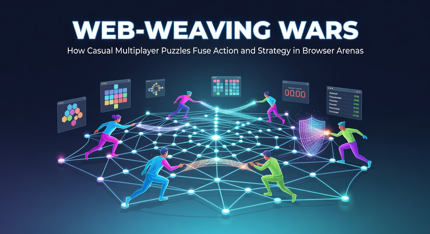 Intense multiplayer arena where players weave glowing webs to outmaneuver opponents in real-time browser battles